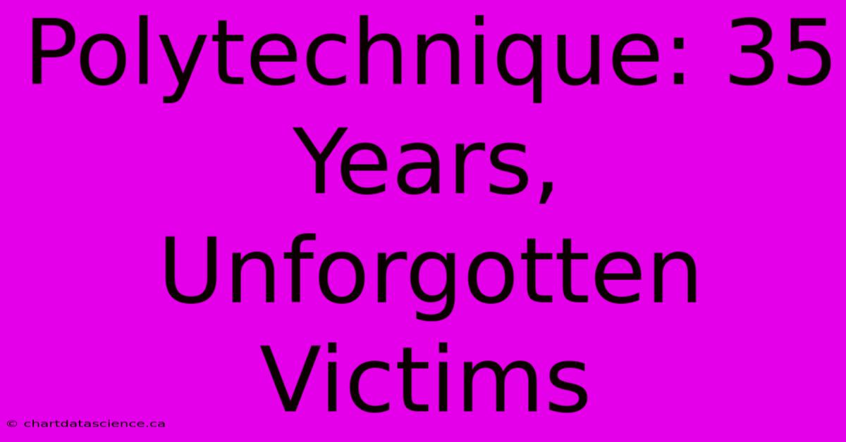 Polytechnique: 35 Years, Unforgotten Victims