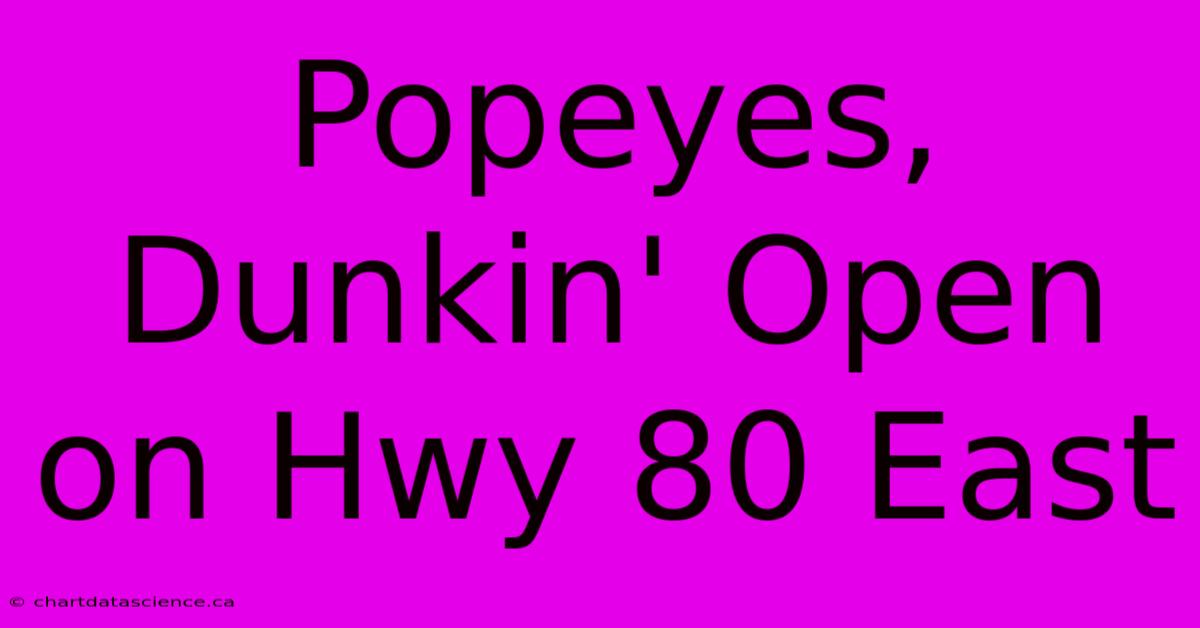 Popeyes, Dunkin' Open On Hwy 80 East