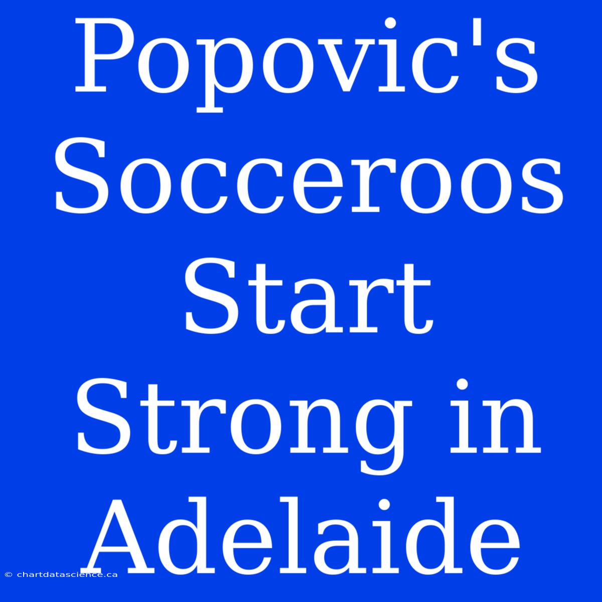 Popovic's Socceroos Start Strong In Adelaide