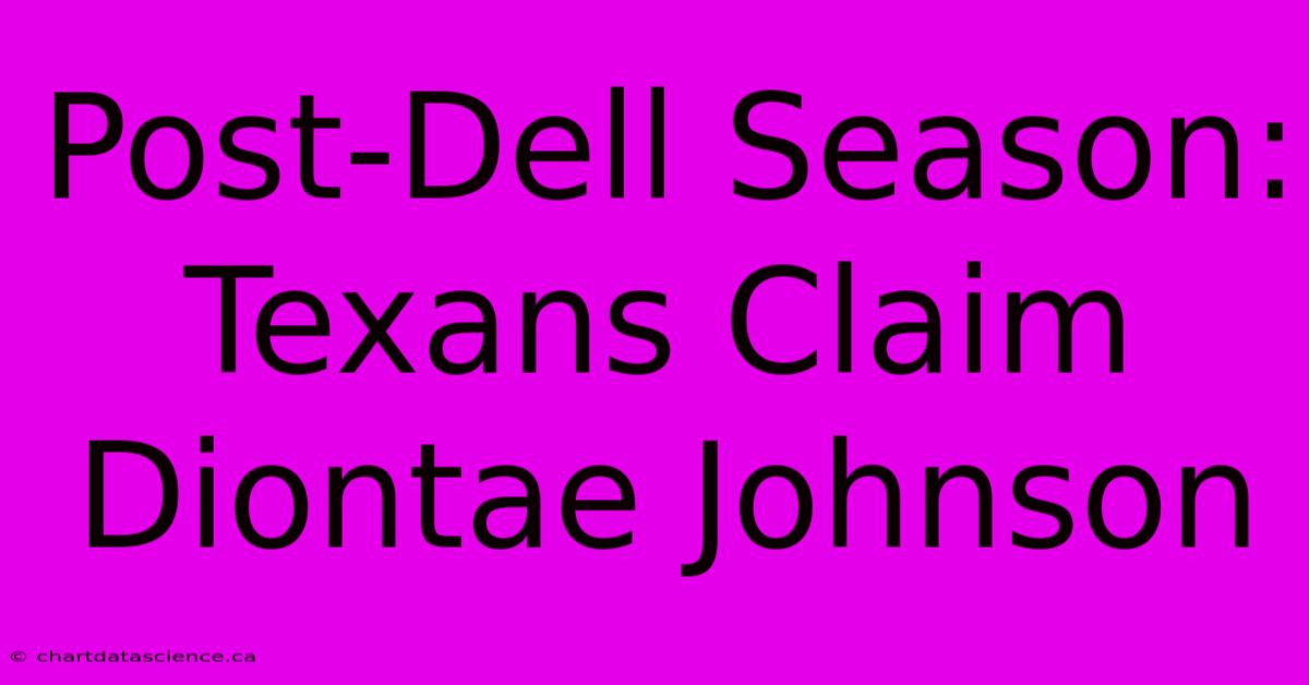 Post-Dell Season: Texans Claim Diontae Johnson