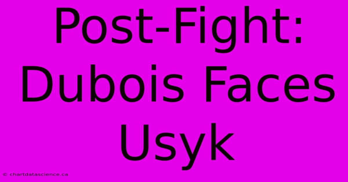 Post-Fight: Dubois Faces Usyk