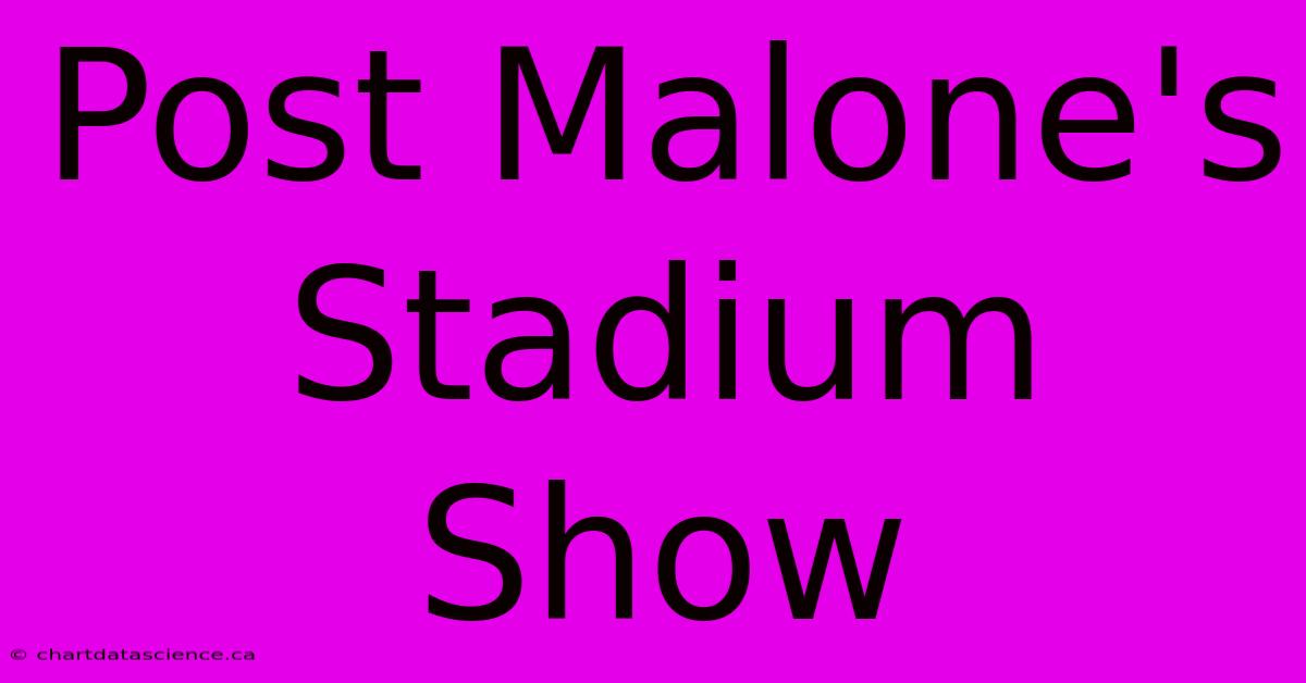 Post Malone's Stadium Show