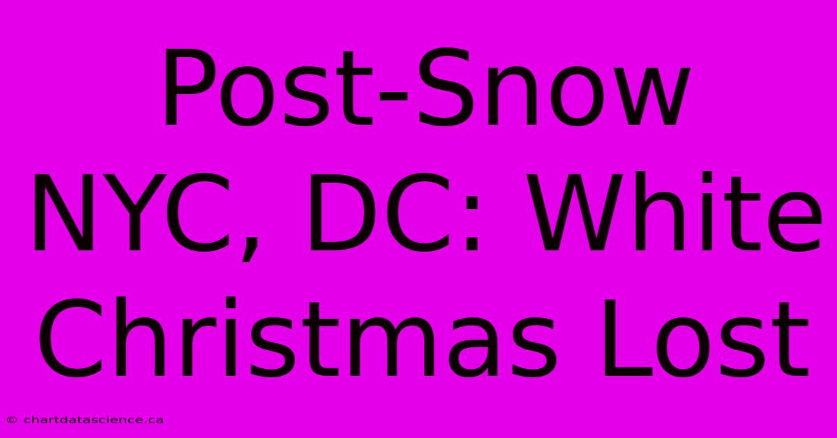 Post-Snow NYC, DC: White Christmas Lost