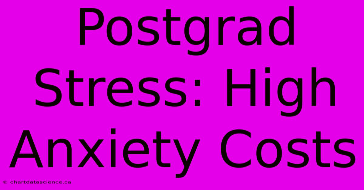 Postgrad Stress: High Anxiety Costs