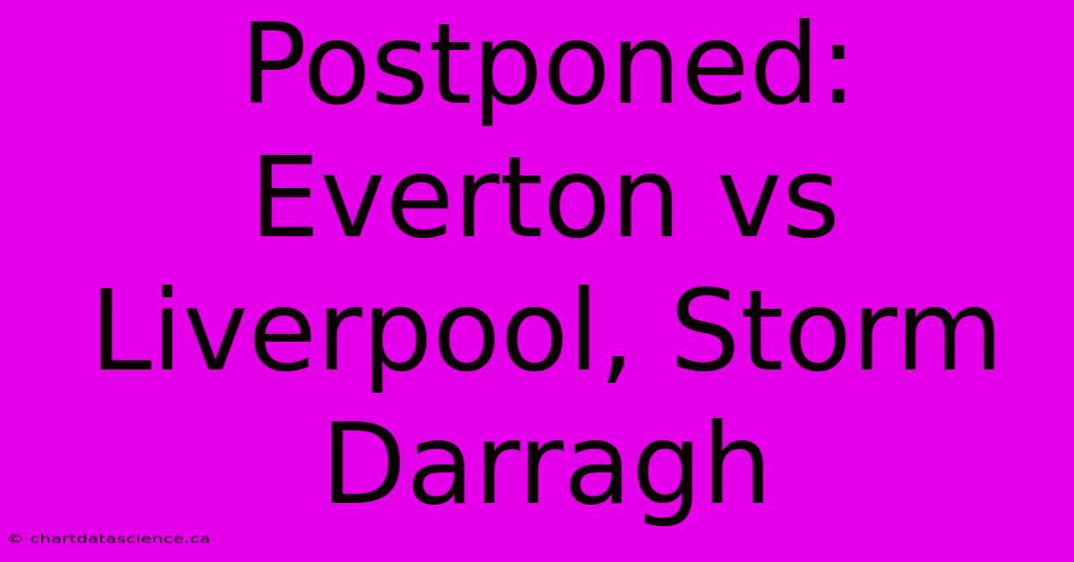 Postponed: Everton Vs Liverpool, Storm Darragh