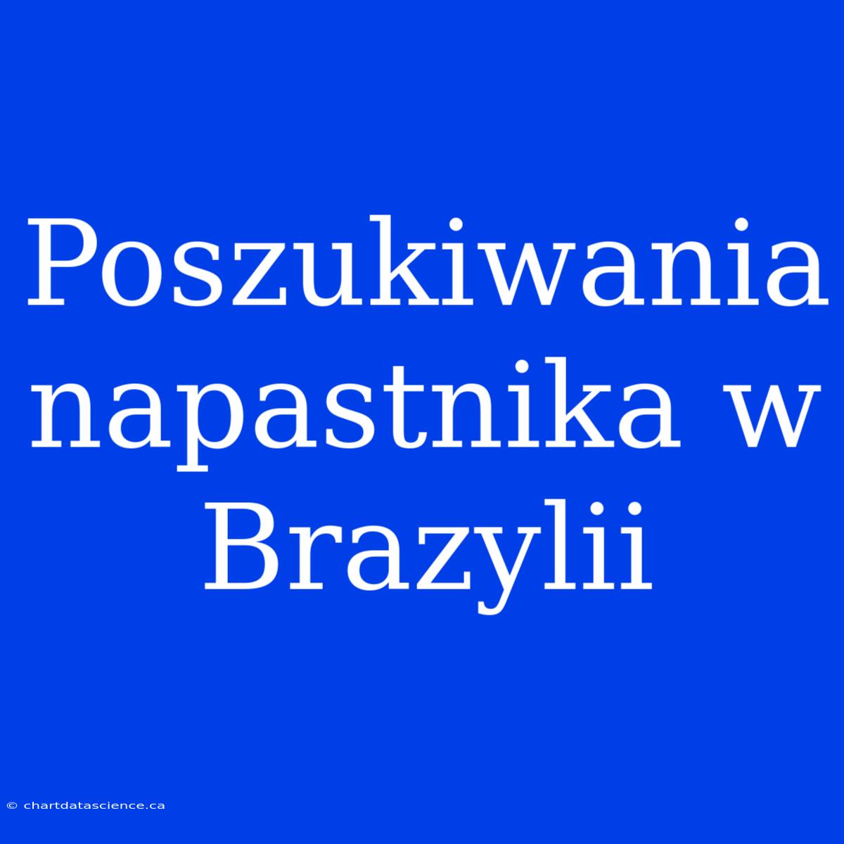 Poszukiwania Napastnika W Brazylii