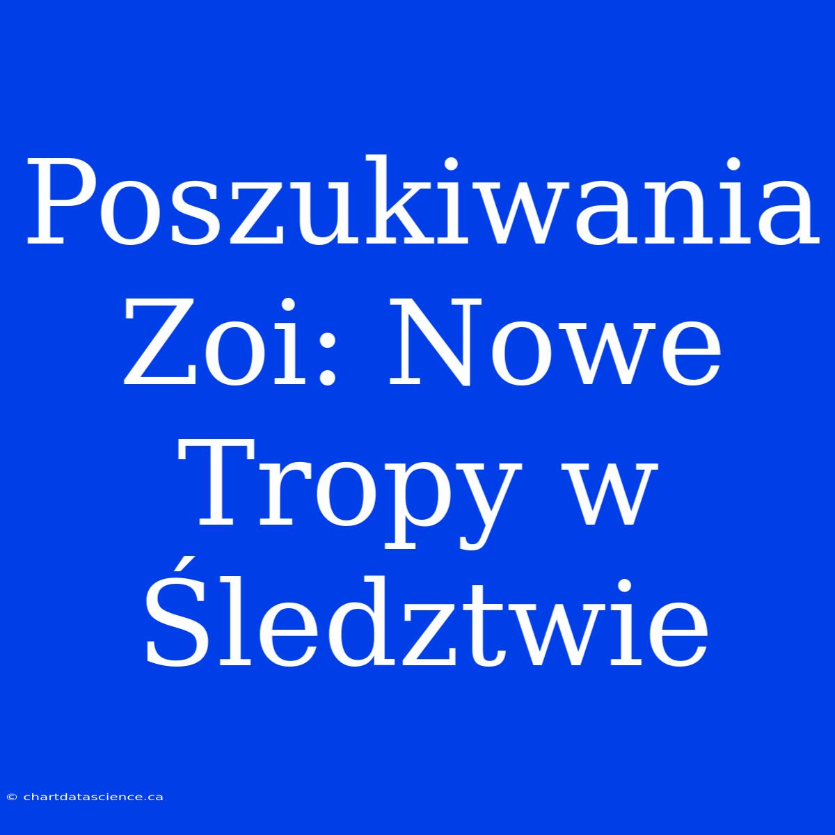 Poszukiwania Zoi: Nowe Tropy W Śledztwie