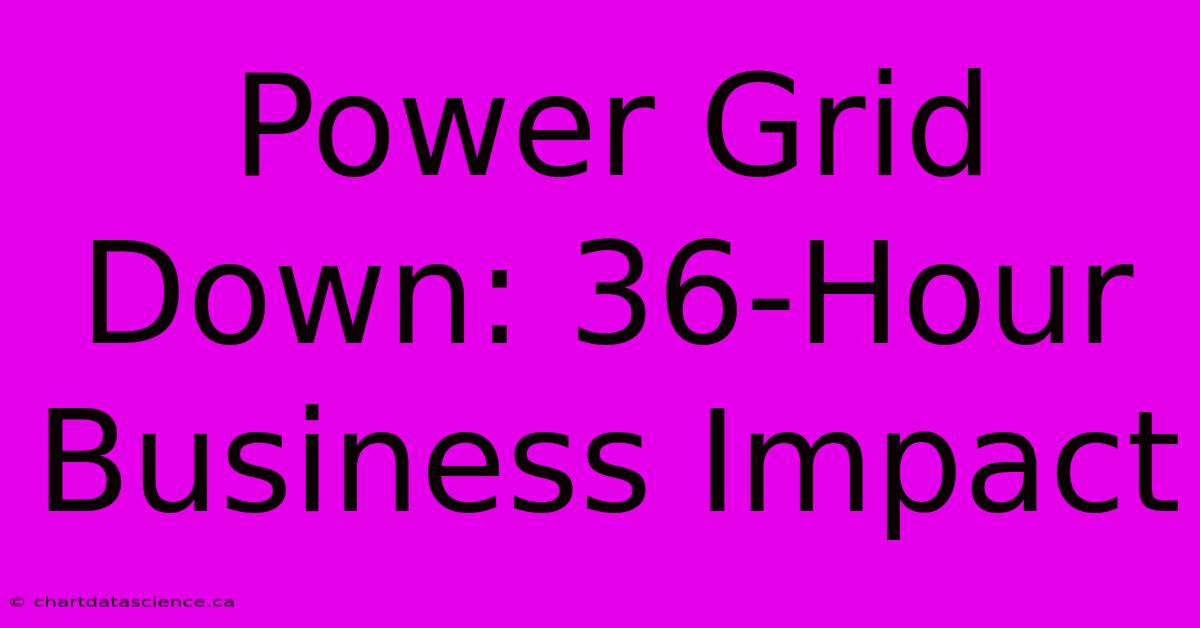 Power Grid Down: 36-Hour Business Impact