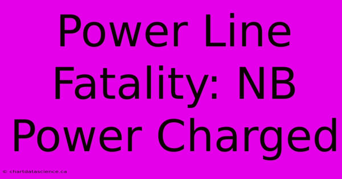 Power Line Fatality: NB Power Charged