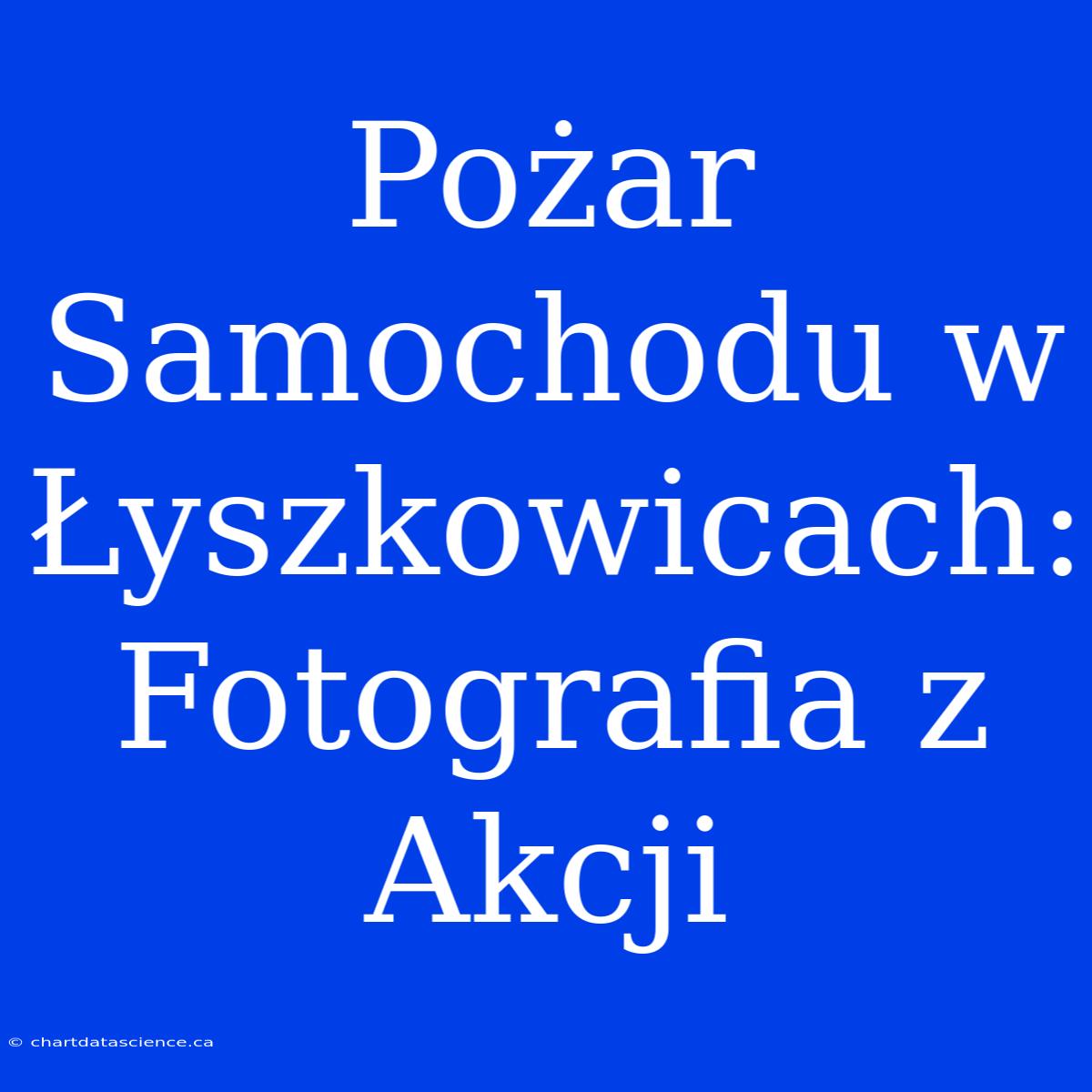 Pożar Samochodu W Łyszkowicach: Fotografia Z Akcji