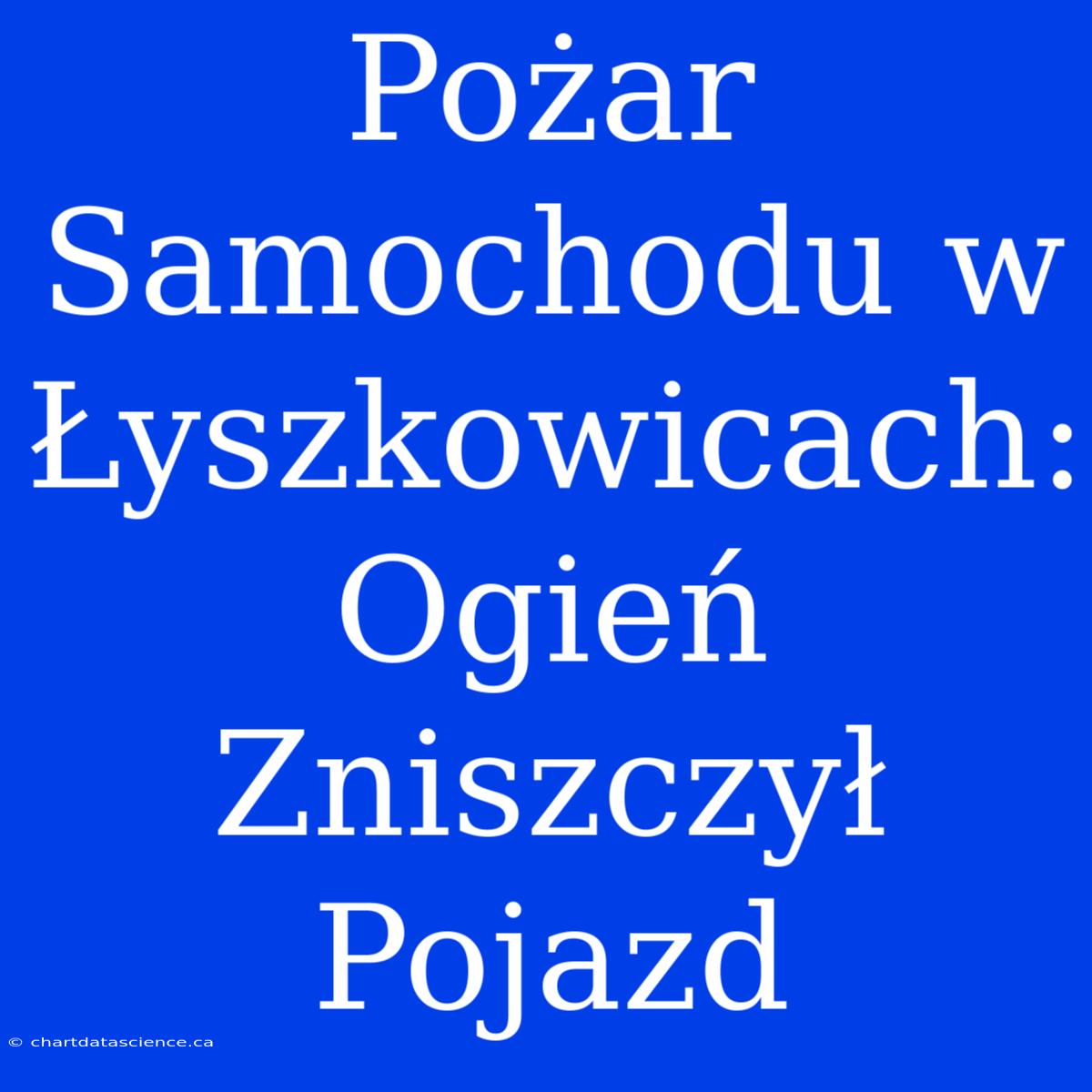 Pożar Samochodu W Łyszkowicach: Ogień Zniszczył Pojazd