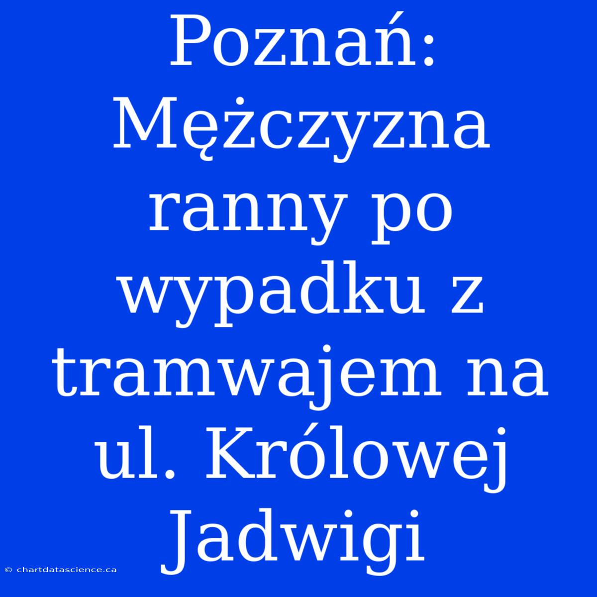 Poznań: Mężczyzna Ranny Po Wypadku Z Tramwajem Na Ul. Królowej Jadwigi