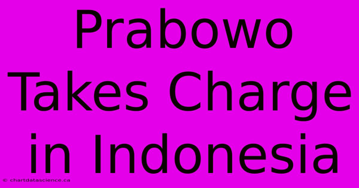 Prabowo Takes Charge In Indonesia