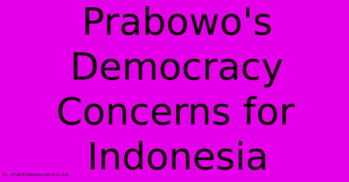 Prabowo's Democracy  Concerns For Indonesia 