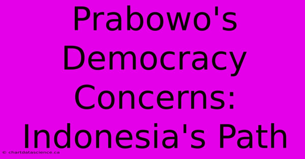 Prabowo's Democracy Concerns:  Indonesia's Path