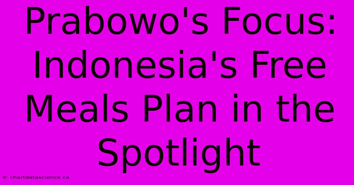 Prabowo's Focus: Indonesia's Free Meals Plan In The Spotlight