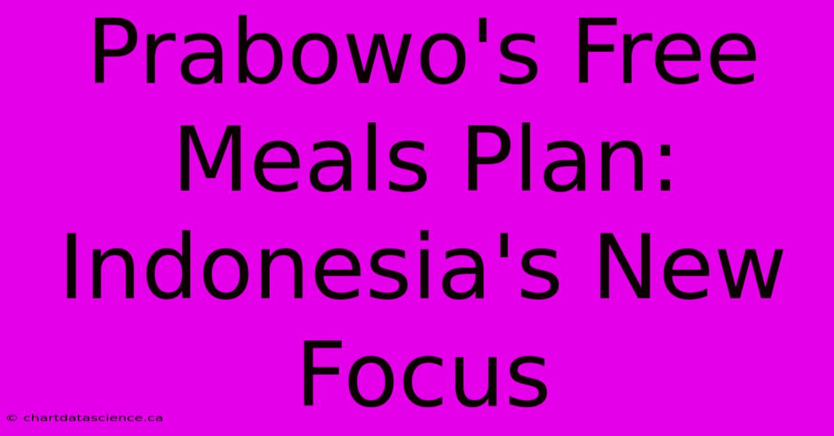 Prabowo's Free Meals Plan: Indonesia's New Focus