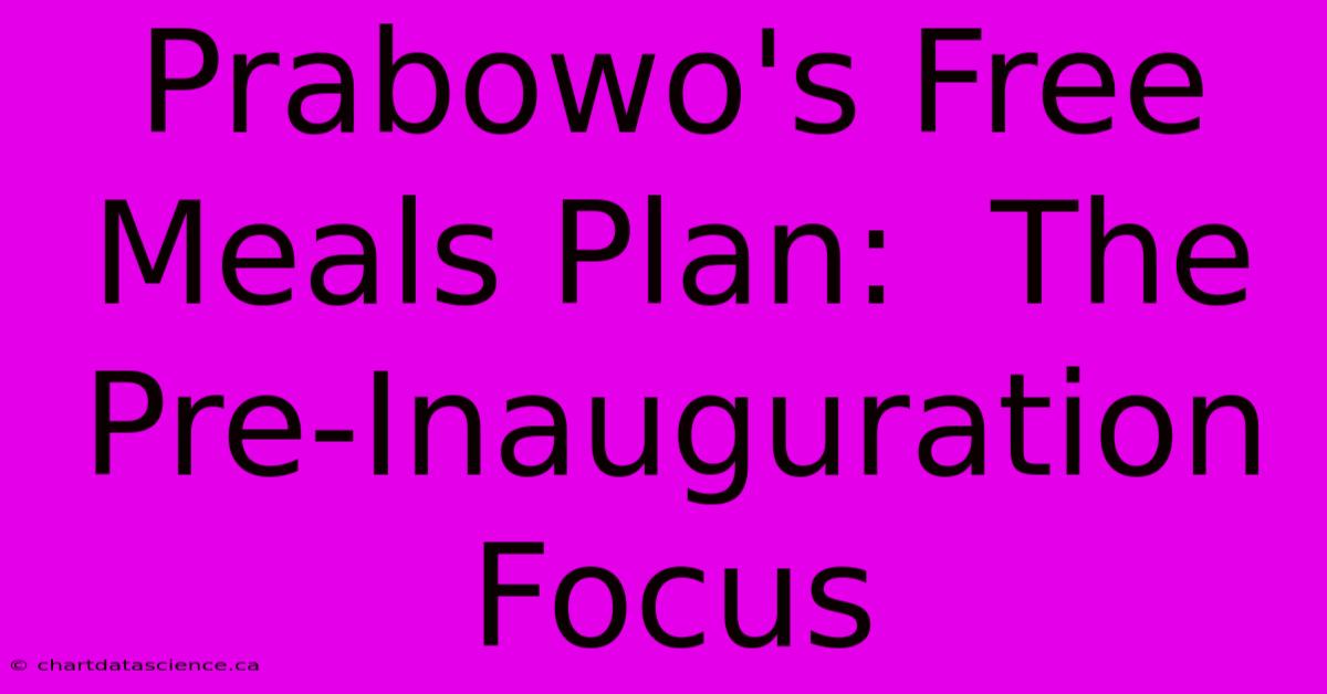 Prabowo's Free Meals Plan:  The Pre-Inauguration Focus