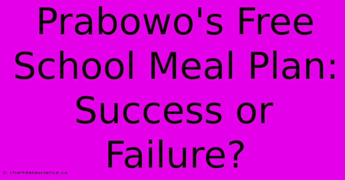 Prabowo's Free School Meal Plan: Success Or Failure?