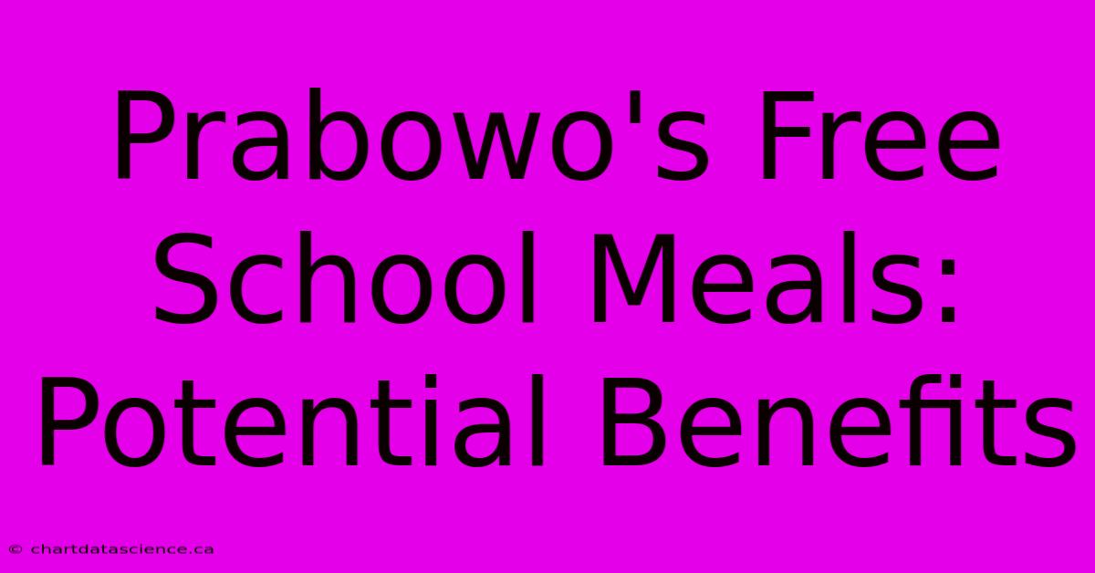 Prabowo's Free School Meals: Potential Benefits