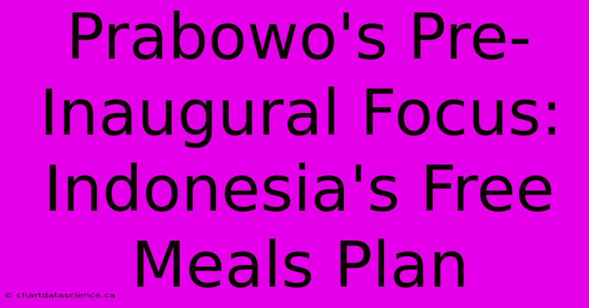 Prabowo's Pre-Inaugural Focus: Indonesia's Free Meals Plan