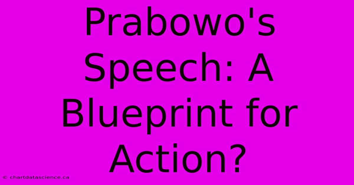 Prabowo's Speech: A Blueprint For Action?