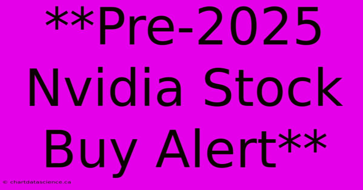 **Pre-2025 Nvidia Stock Buy Alert**