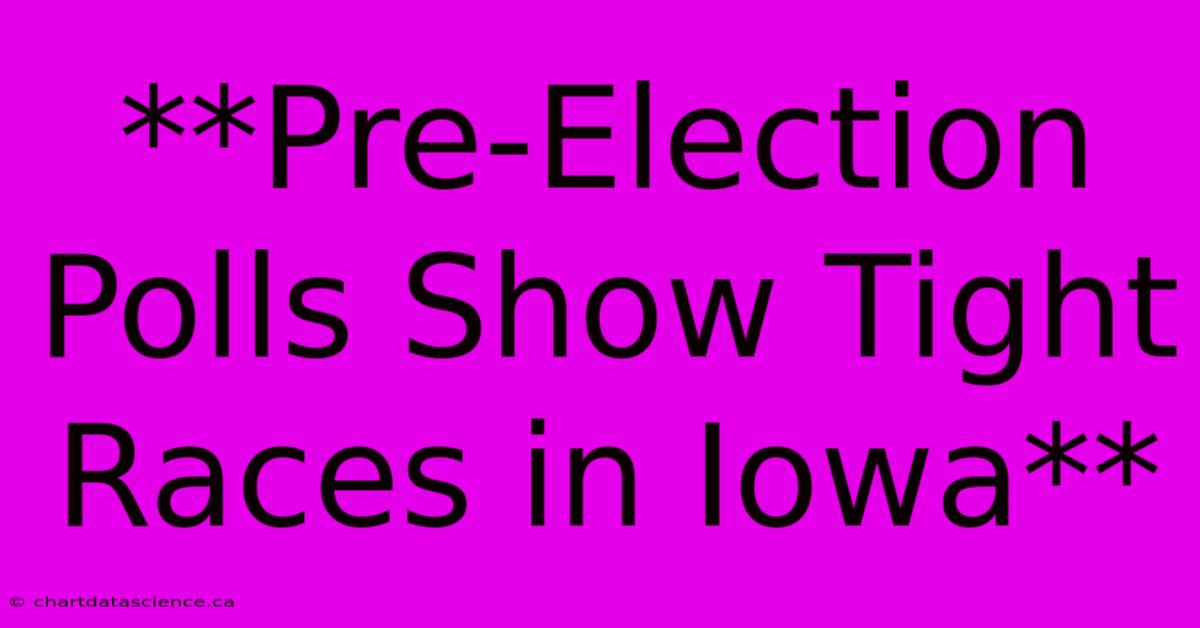 **Pre-Election Polls Show Tight Races In Iowa**