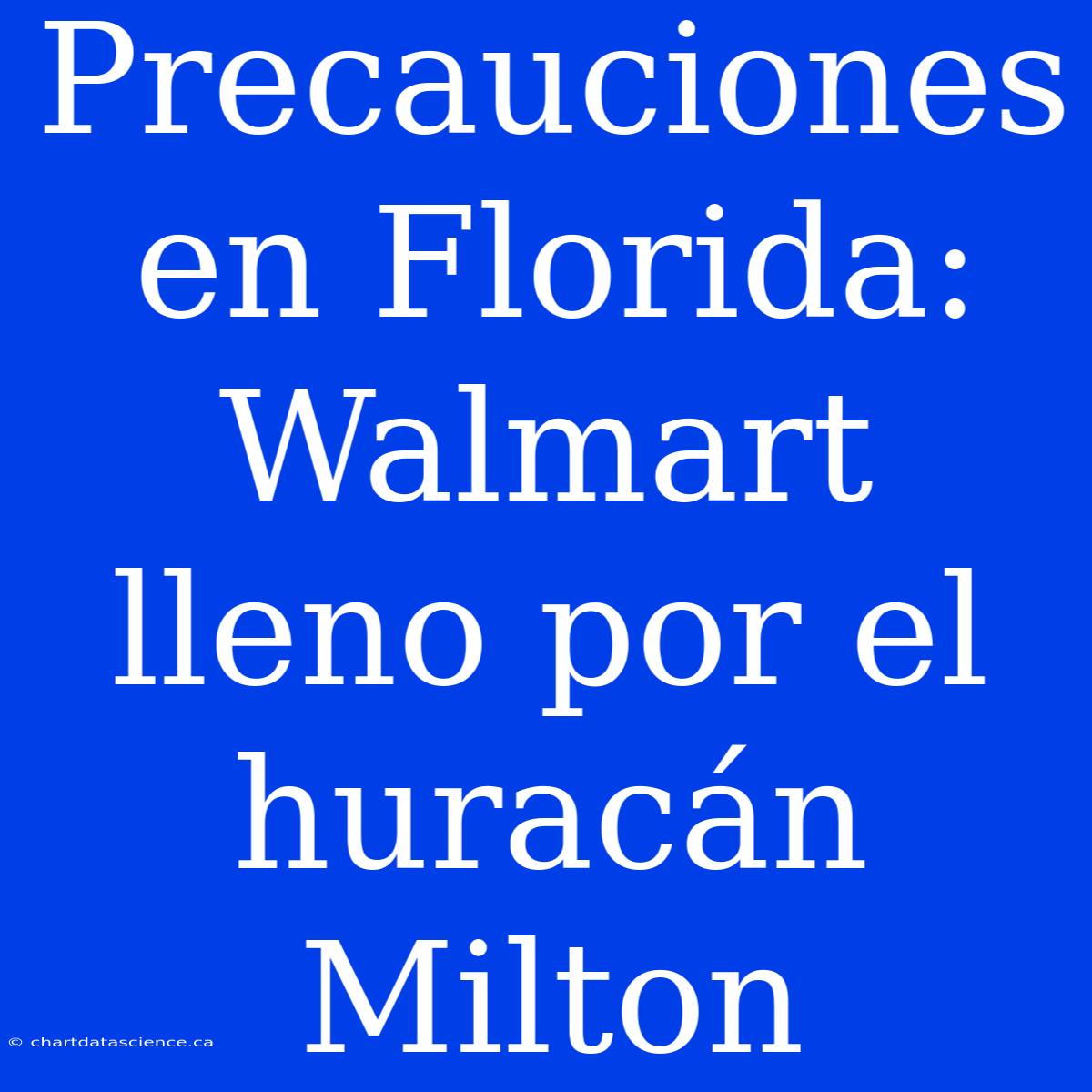 Precauciones En Florida: Walmart Lleno Por El Huracán Milton