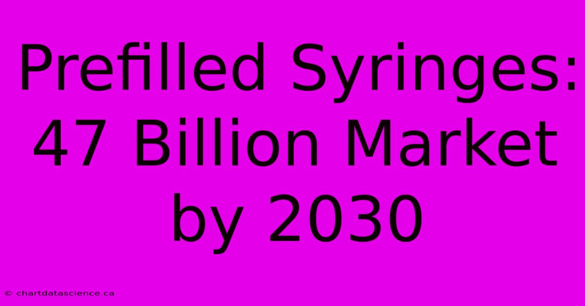 Prefilled Syringes: 47 Billion Market By 2030