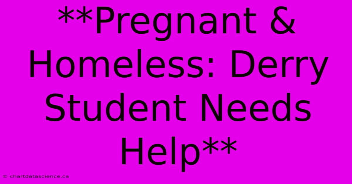 **Pregnant & Homeless: Derry Student Needs Help**