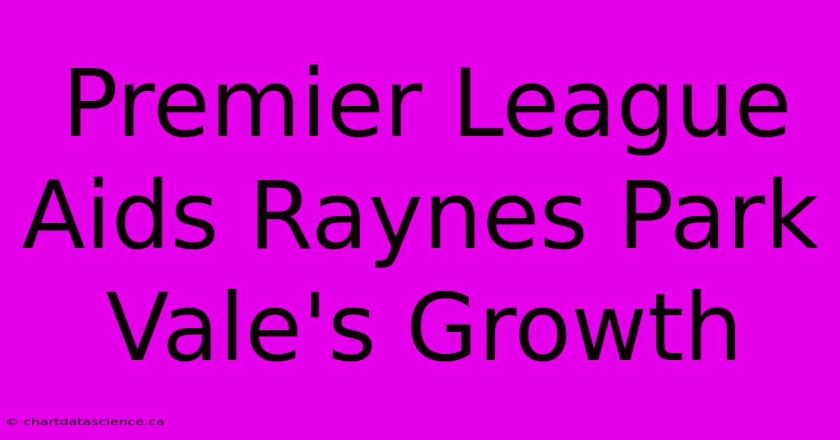 Premier League Aids Raynes Park Vale's Growth