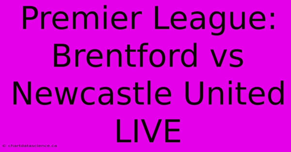 Premier League: Brentford Vs Newcastle United LIVE