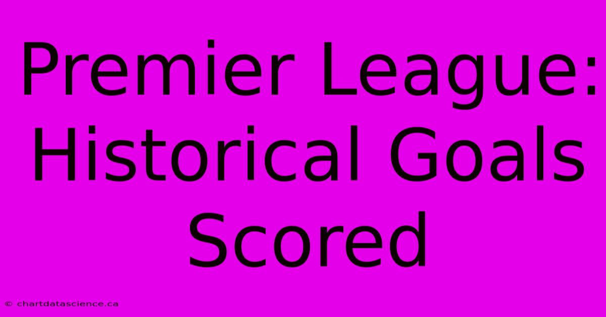 Premier League:  Historical Goals Scored