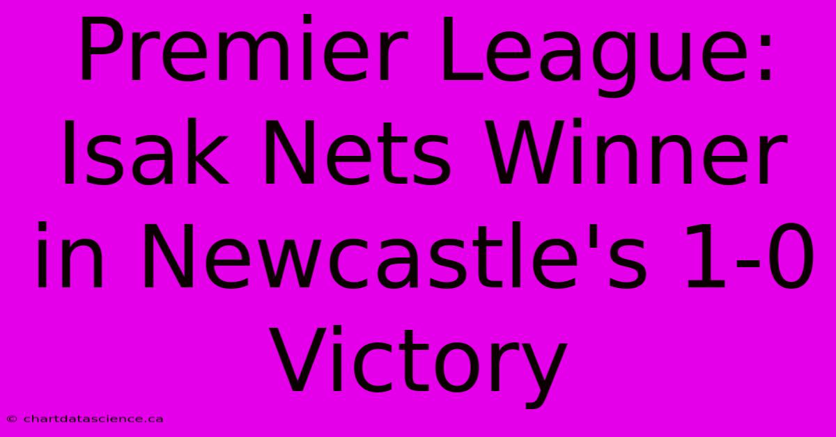 Premier League: Isak Nets Winner In Newcastle's 1-0 Victory