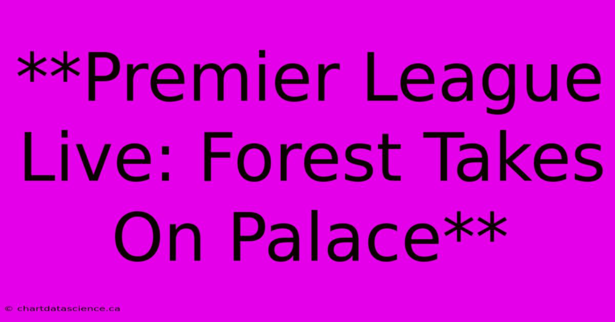 **Premier League Live: Forest Takes On Palace**