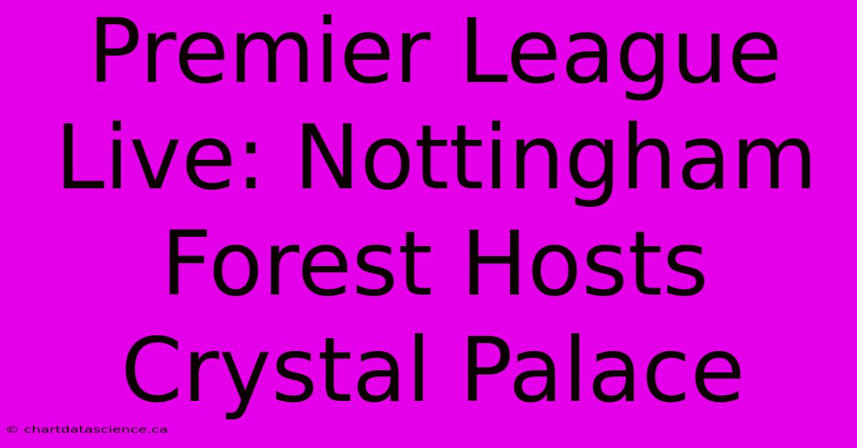 Premier League Live: Nottingham Forest Hosts Crystal Palace