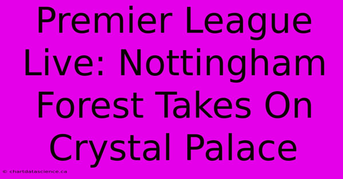 Premier League Live: Nottingham Forest Takes On Crystal Palace