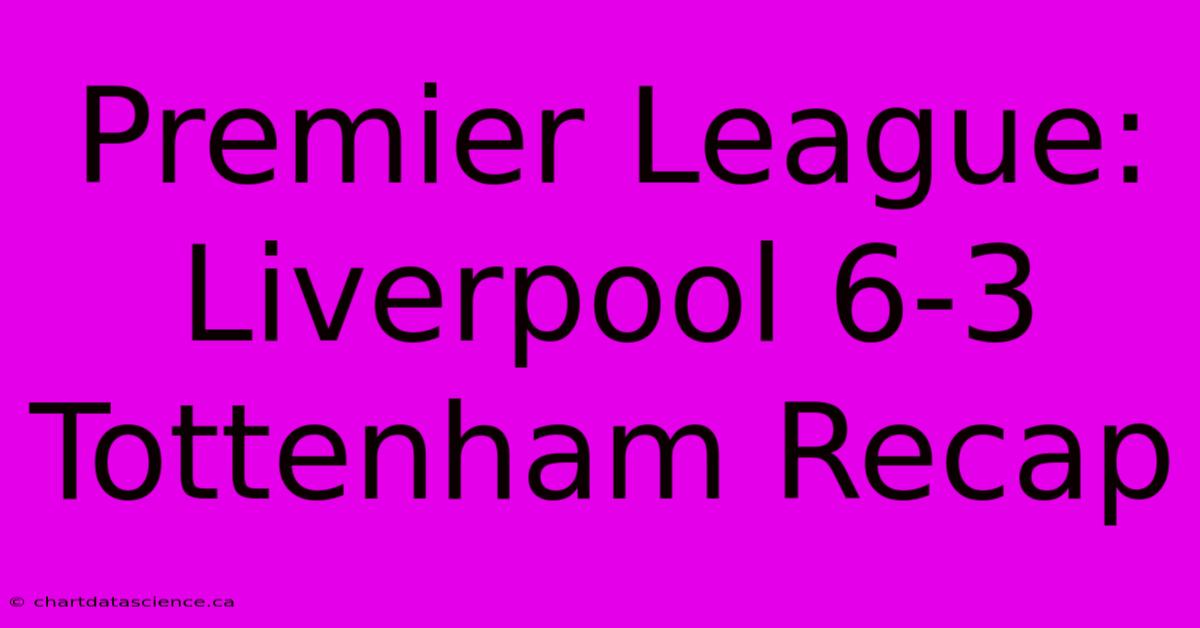 Premier League: Liverpool 6-3 Tottenham Recap