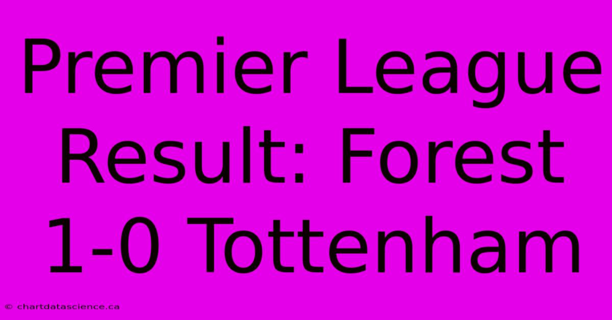 Premier League Result: Forest 1-0 Tottenham