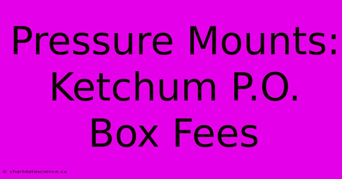 Pressure Mounts: Ketchum P.O. Box Fees