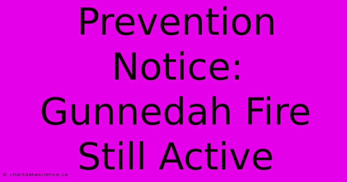 Prevention Notice: Gunnedah Fire Still Active