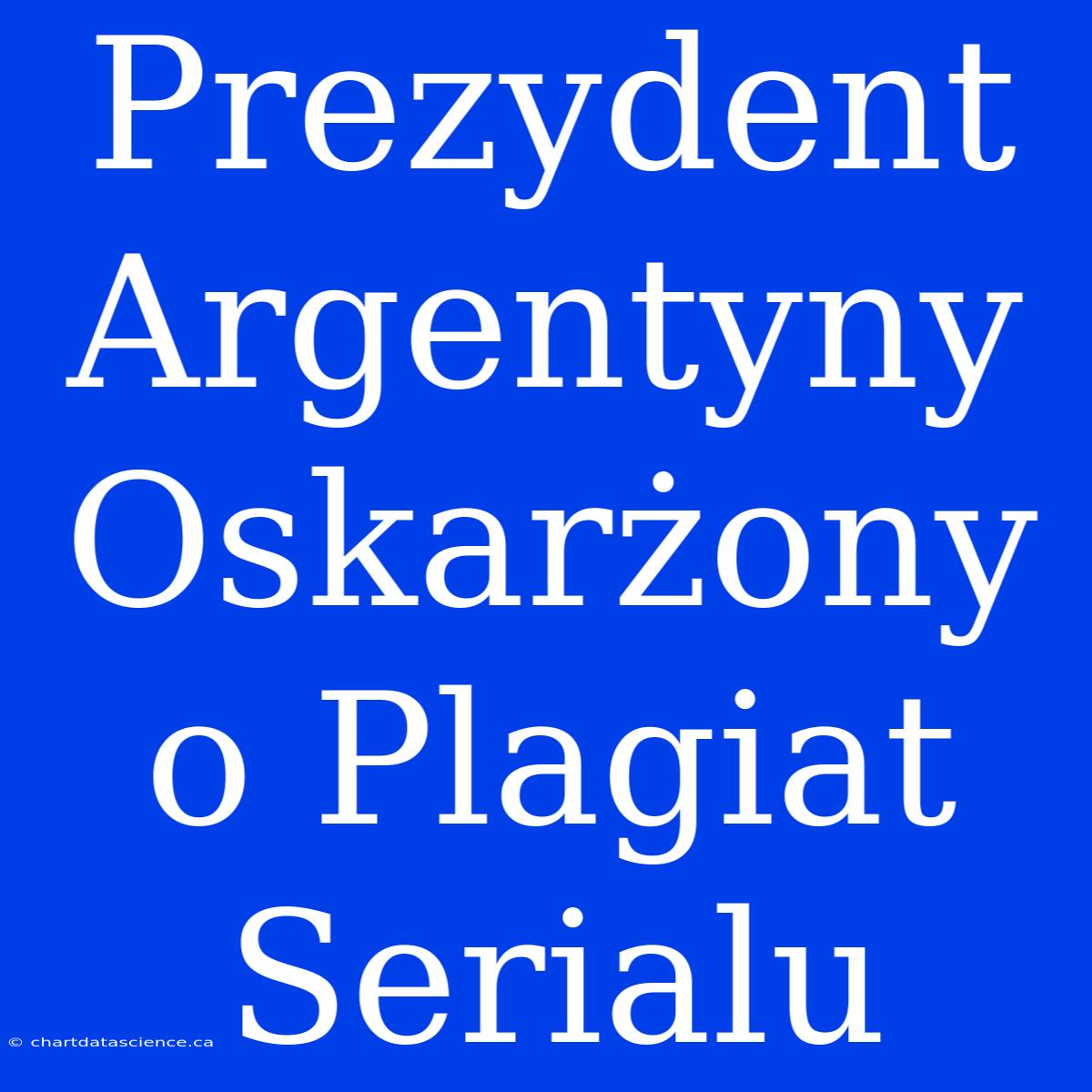 Prezydent Argentyny Oskarżony O Plagiat Serialu