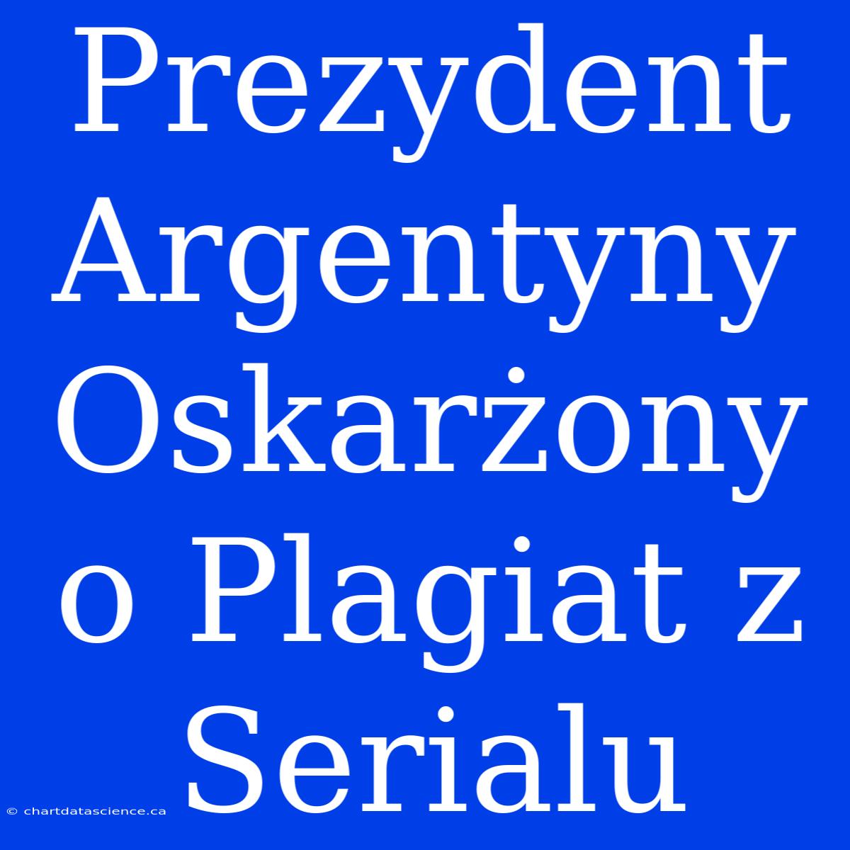 Prezydent Argentyny Oskarżony O Plagiat Z Serialu