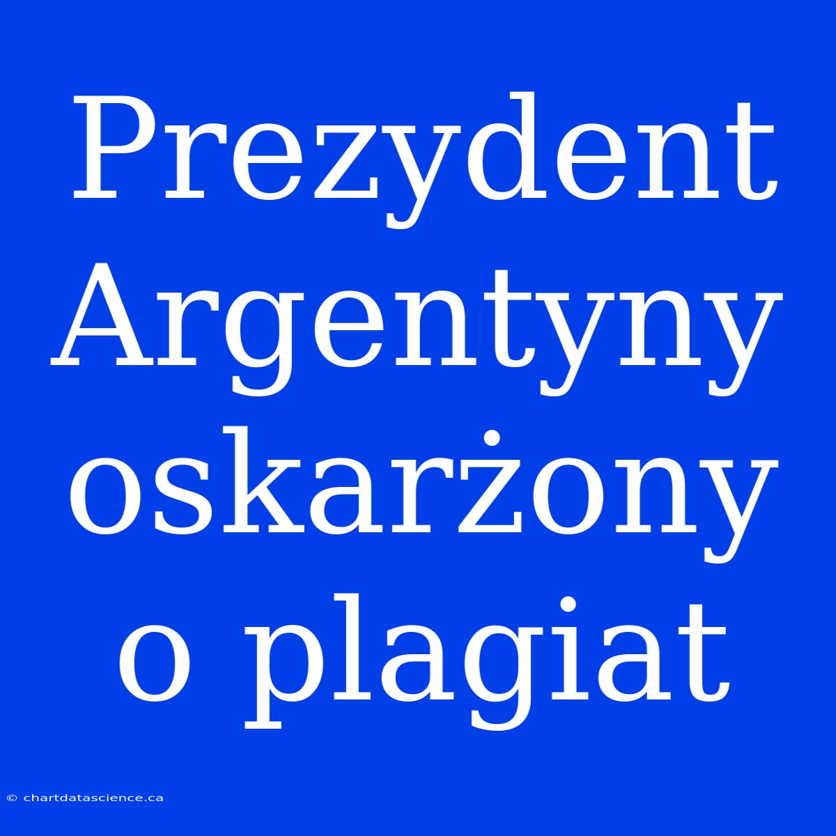 Prezydent Argentyny Oskarżony O Plagiat