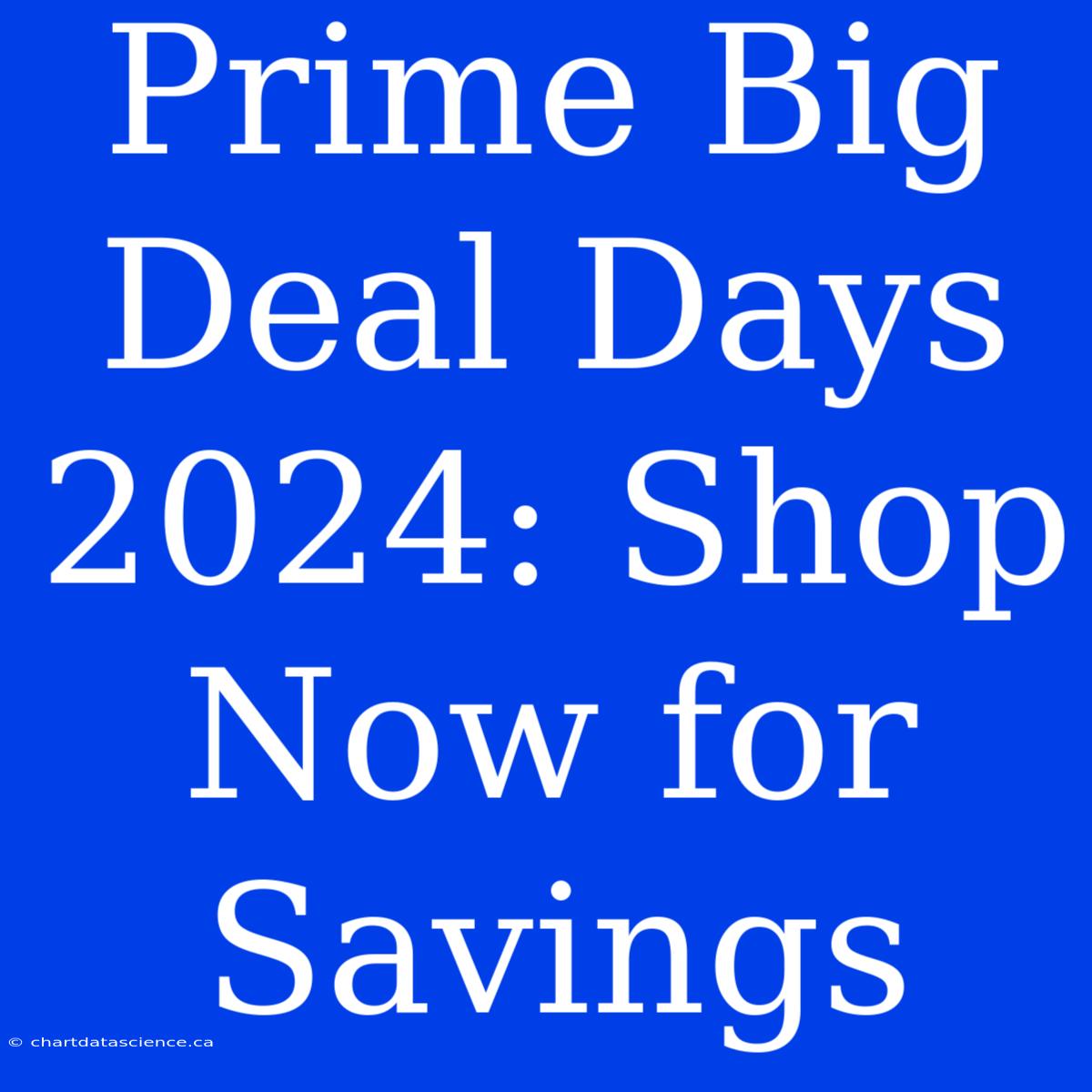 Prime Big Deal Days 2024: Shop Now For Savings