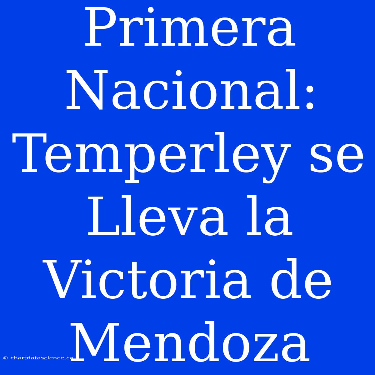 Primera Nacional: Temperley Se Lleva La Victoria De Mendoza