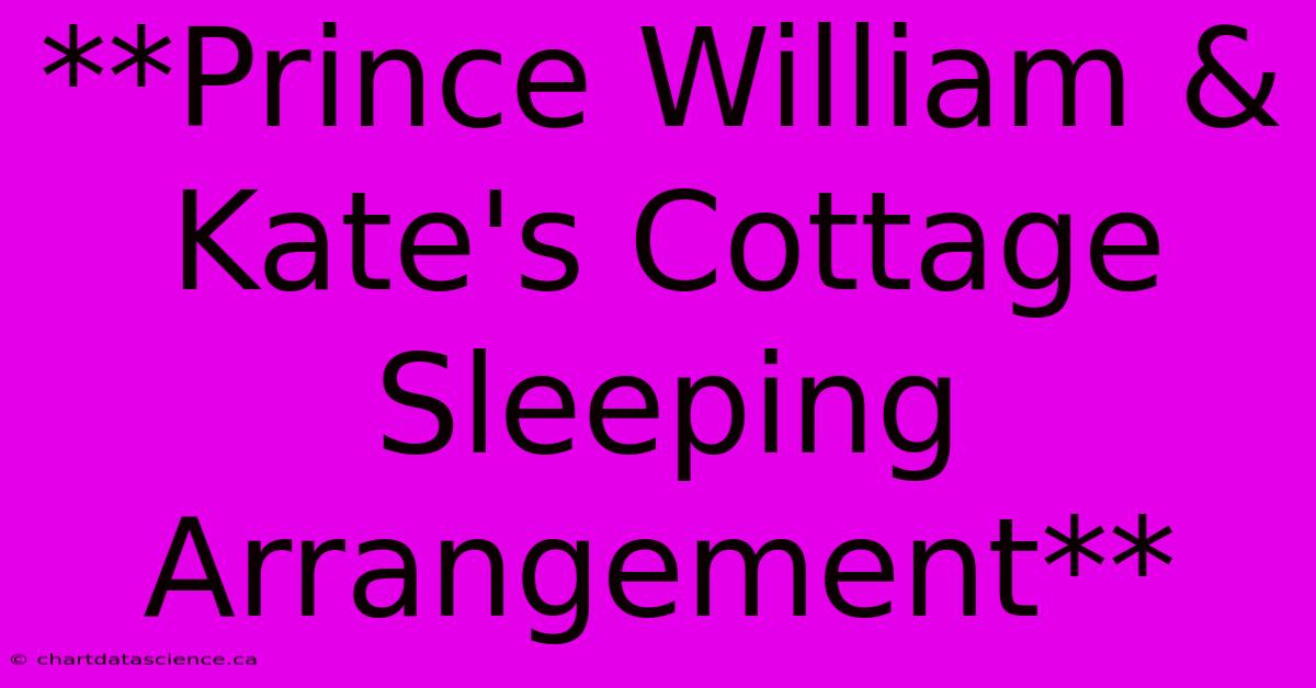 **Prince William & Kate's Cottage Sleeping Arrangement**