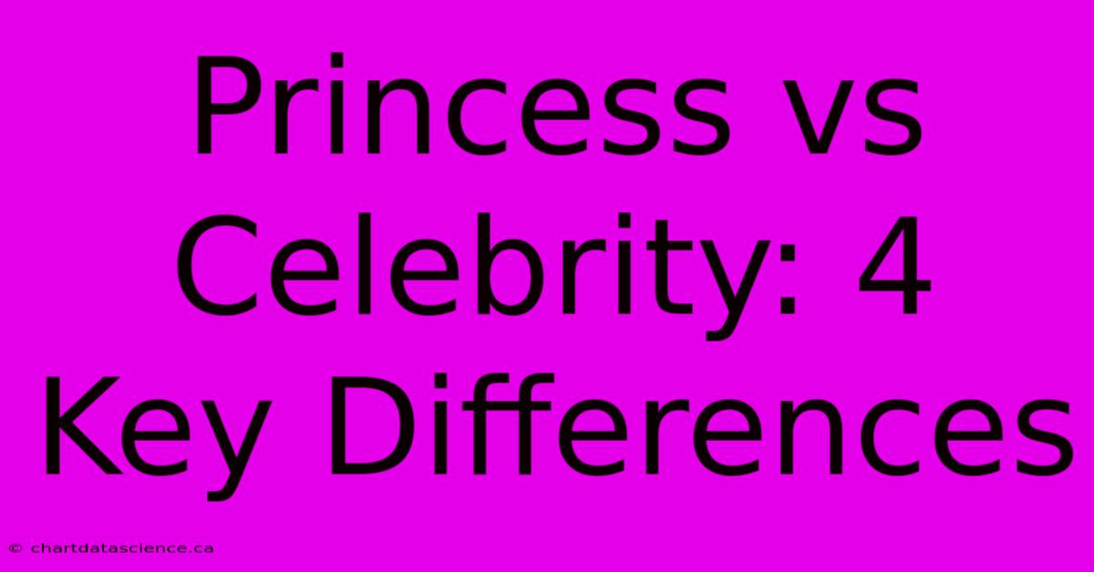 Princess Vs Celebrity: 4 Key Differences