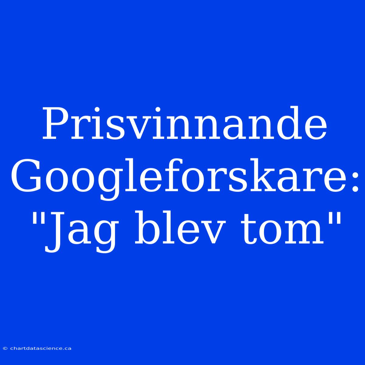 Prisvinnande Googleforskare: 